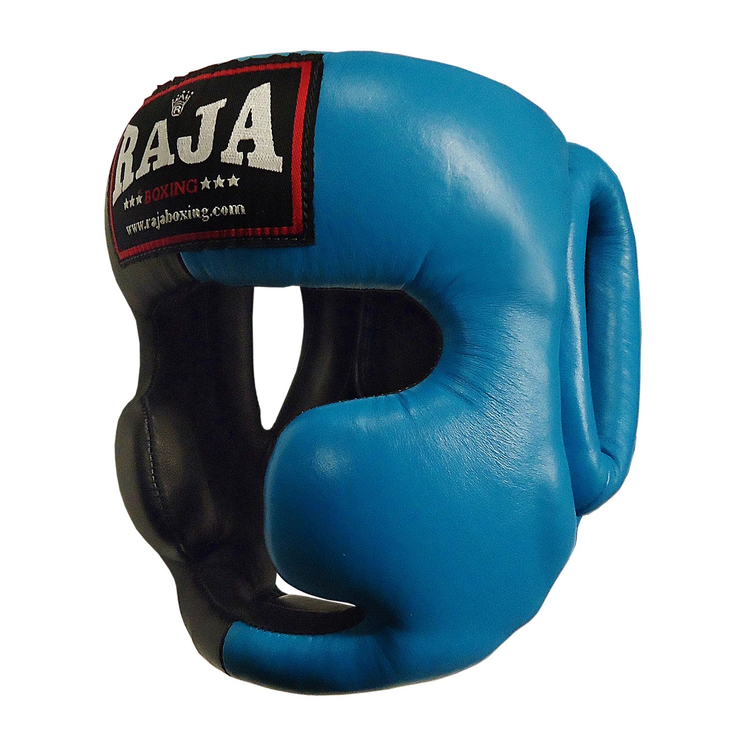 Head Guard Raja Chin and Cheek Protection Leather Black / Blue