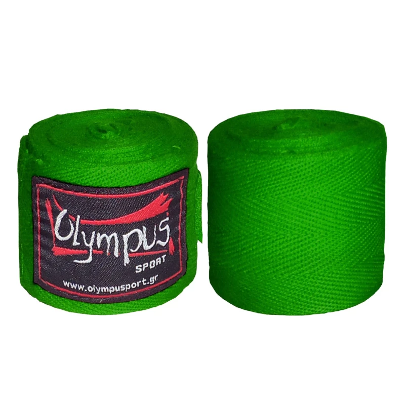 521113 handwraps olympus boxing cotton 350cm pair green 4 tobros.gr