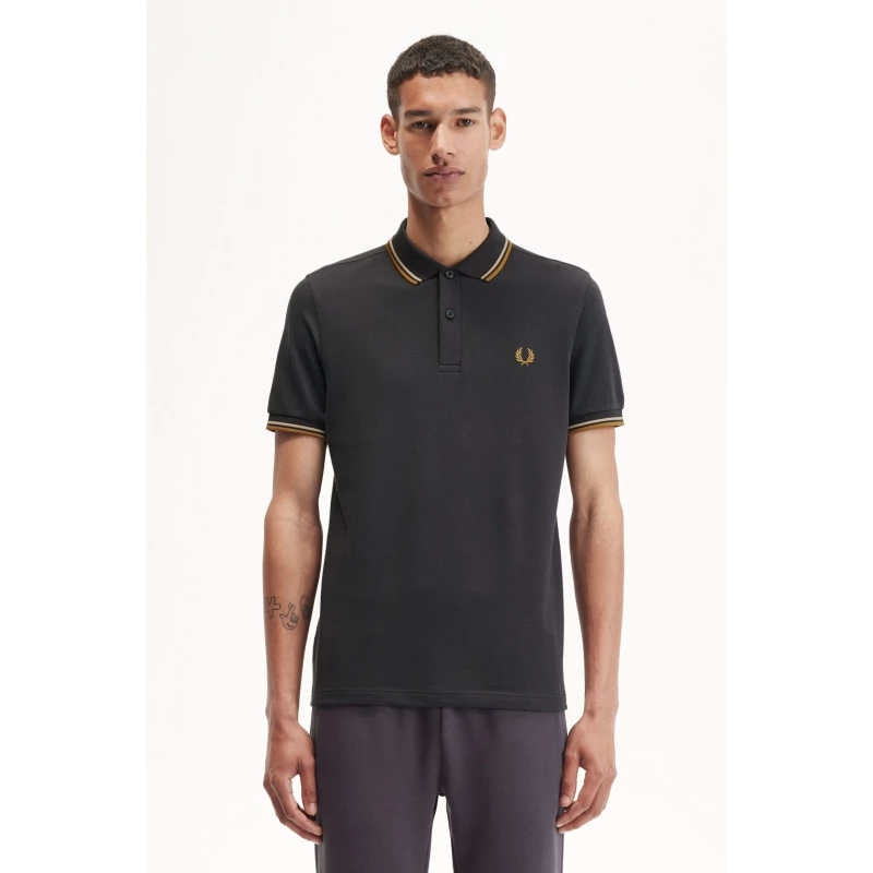 Fred Perry Ανδρική Μπλούζα Twin Tipped Polo M3600-U93 Γκρι
