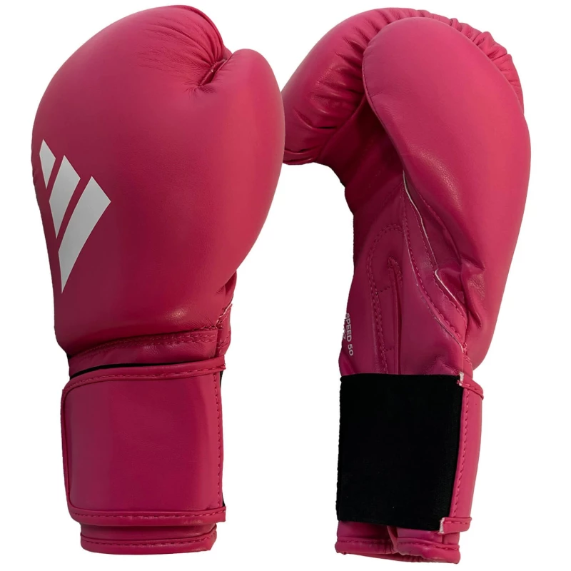 adisbg50 boxing gloves adidas speed50 pink white angle 3 tobros.gr