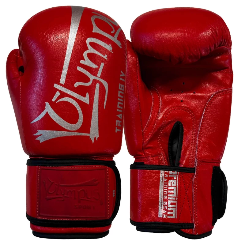boxing gloves olympus training iv leather red 3 tobros.gr