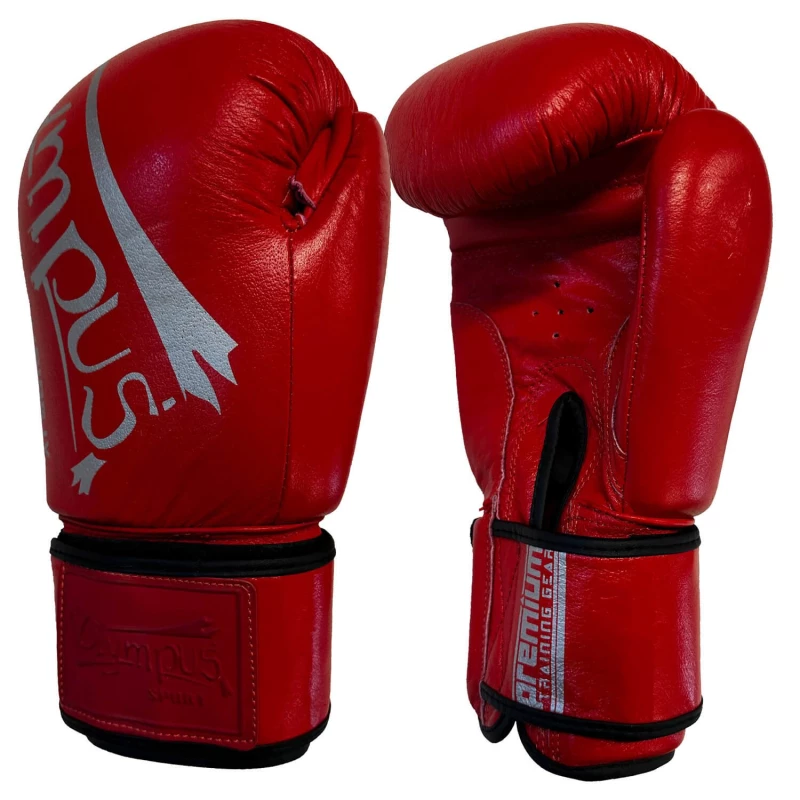 boxing gloves olympus training iv leather red angle 3 tobros.gr