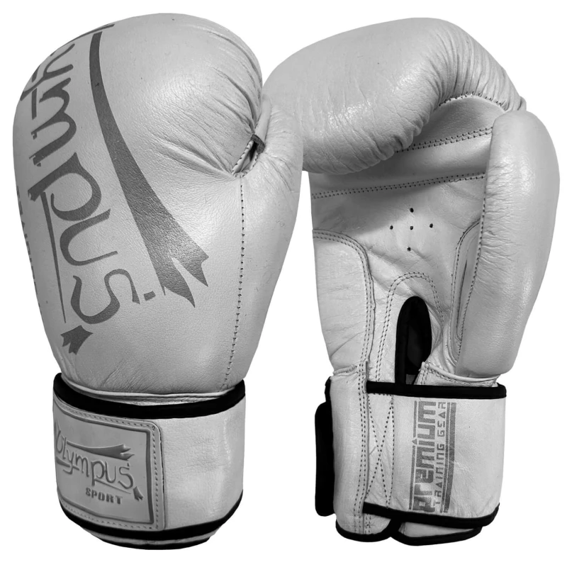 boxing gloves olympus training iv leather white angle 3 tobros.gr