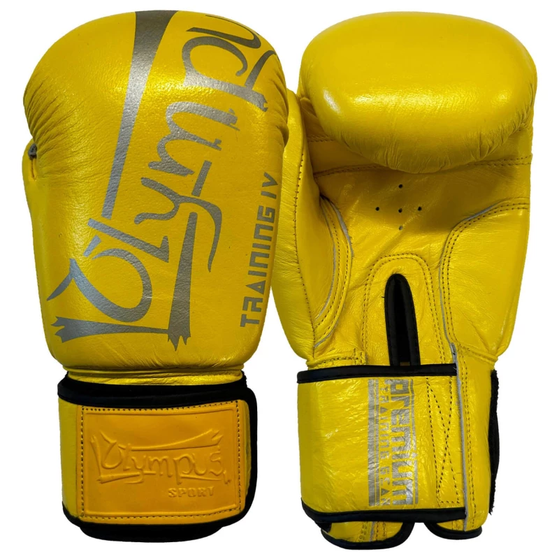 boxing gloves olympus training iv leather yellow 3 tobros.gr