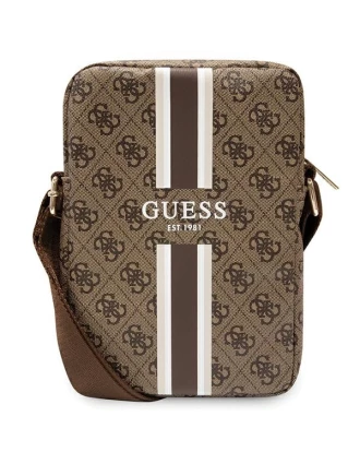 Guess Τσαντάκι Ώμου 4G Stripes bag for 8" tablet 3666339120436 Καφέ