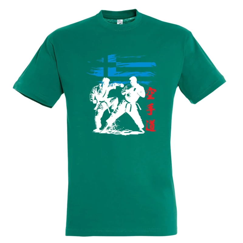tshirt starmp karate hellenic abstract green 3 tobros.gr