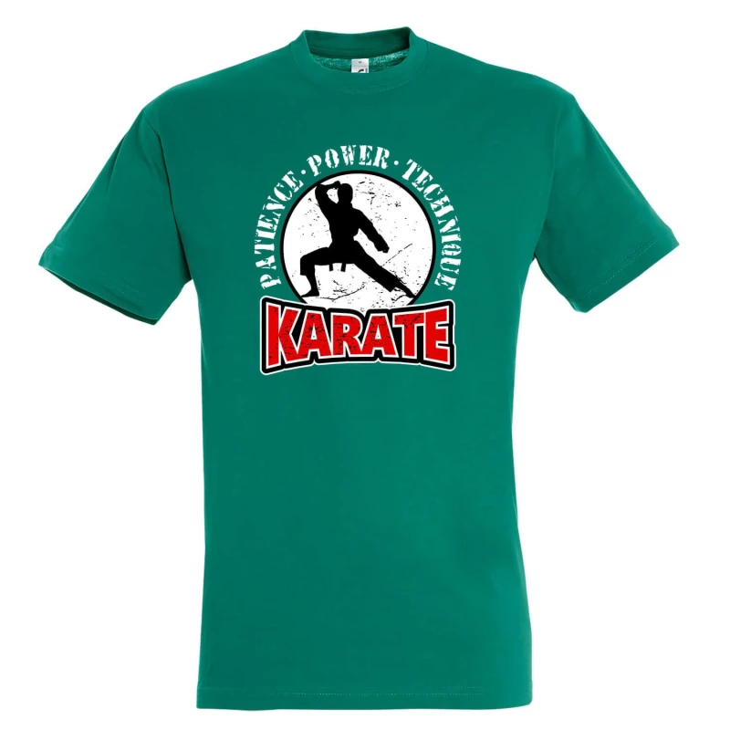 tshirt starmp karate patience power technique green 3 tobros.gr