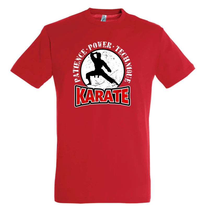 tshirt starmp karate patience power technique red 3 tobros.gr