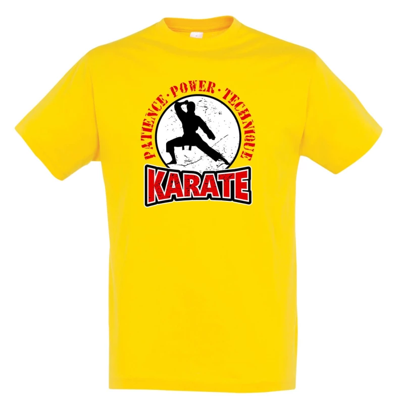 tshirt starmp karate patience power technique yellow 3 tobros.gr
