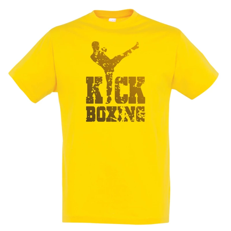 tshirt starmp kickboxing kick gold yellow 3 tobros.gr