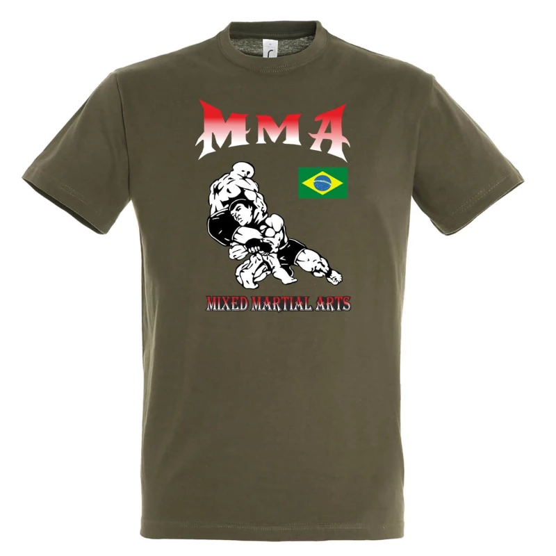 tshirt starmp mma fighters brazil chaki 3 tobros.gr