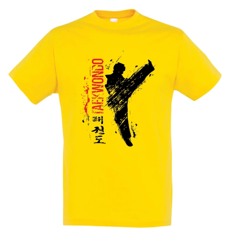 tshirt starmp tkd wt kick abstract yellow 3 tobros.gr