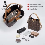 Γυναικεία Τσάντα PVC Χιαστί/Χειρός Foxer 9140150F καφέ