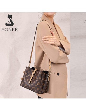 Γυναικεία Τσάντα PVC Χιαστί Foxer 9140158F καφέ