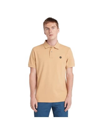 Timberland Ανδρική Μπλούζα SS Millers River Pique Polo TB0A26N4-ΕΗ3 Μπεζ