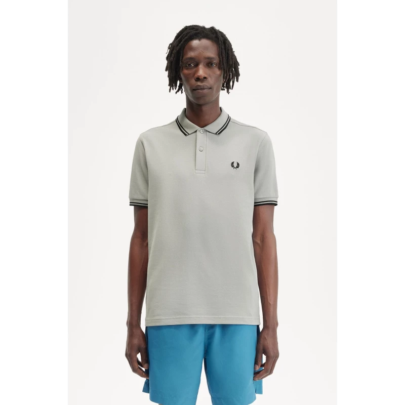 Fred Perry Ανδρική Μπλούζα Twin Tipped Polo M3600-R41 Γκρι