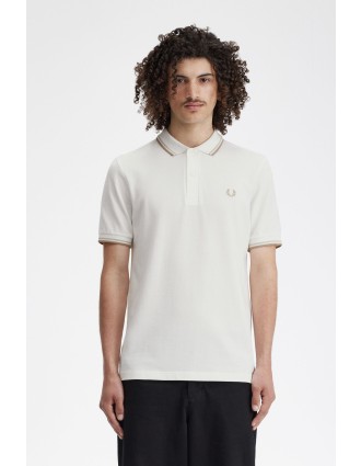 Fred Perry Ανδρική Μπλούζα Twin Tipped Polo M3600-U83 Λευκό