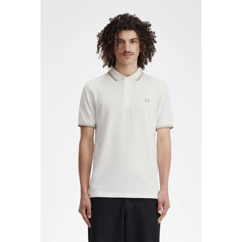 Fred Perry Ανδρική Μπλούζα Twin Tipped Polo M3600-U83 Λευκό