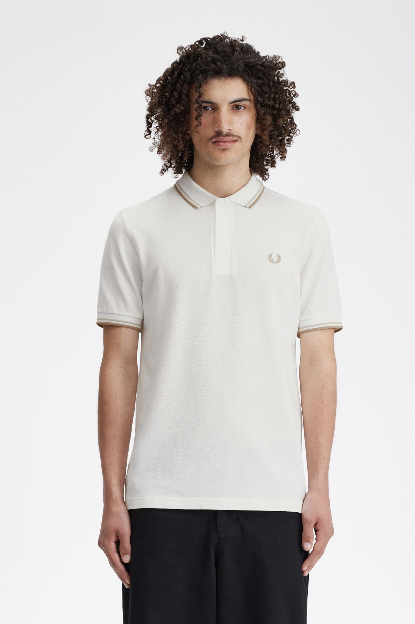 Fred Perry Ανδρική Μπλούζα Twin Tipped Polo M3600-U83 Λευκό