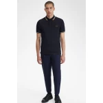 Fred Perry Ανδρική Μπλούζα Twin Tipped Polo M3600-U86 Μπλε