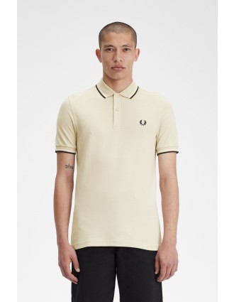 Fred Perry Ανδρική Μπλούζα Twin Tipped Polo M3600-U87 Μπεζ