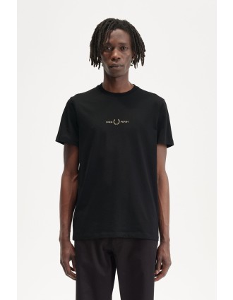 Fred Perry Ανδρική Μπλούζα Graphic PrintT-Shirt M7786-102 Μαύρο