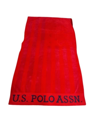 U.S. Polo Assn. Πετσέτα θαλάσσης 170x100cm 6624152196-155 Κόκκινο