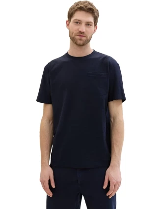 Tom Tailor Ανδρική Μπλούζα Structured T-Shirt 1042412-10668 Μπλε