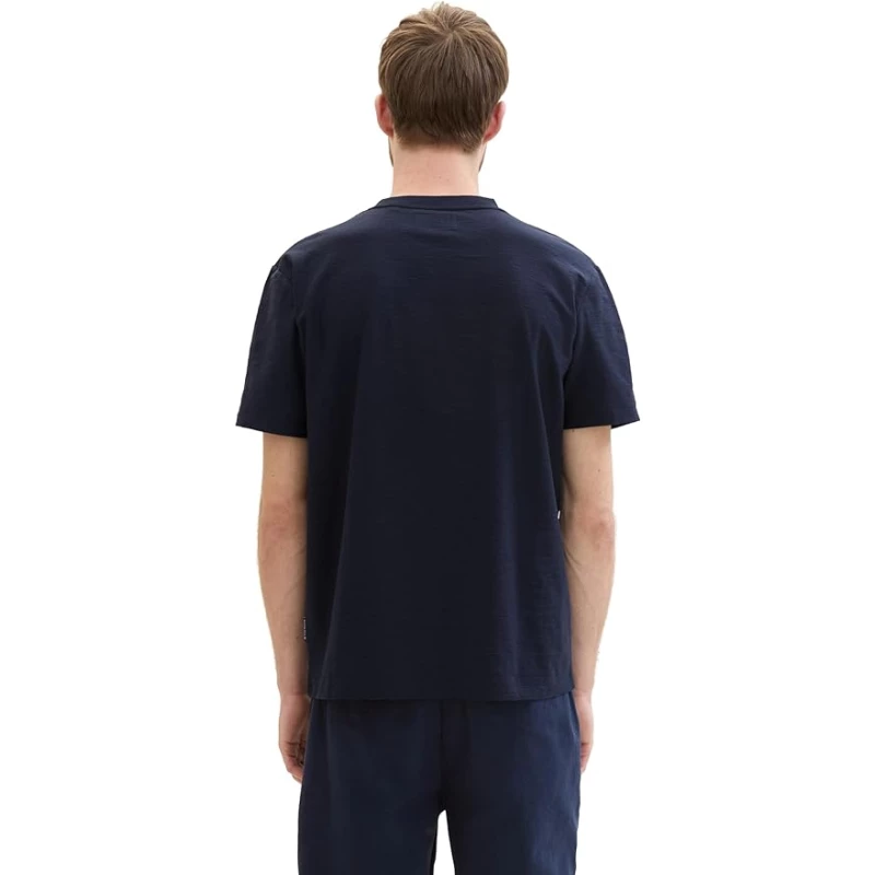 Tom Tailor Ανδρική Μπλούζα Structured T-Shirt 1042412-10668 Μπλε