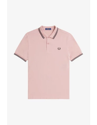 Fred Perry Ανδρική Μπλούζα Twin Tipped Polo M3600-T89 Ροζ