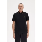 Fred Perry Ανδρική Μπλούζα Twin Tipped Polo M3600-V30 Μαύρο