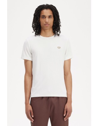 Fred Perry Ανδρική Μπλούζα Πετσετέ Towelling Τ-Shirt M7798-129 Snow White