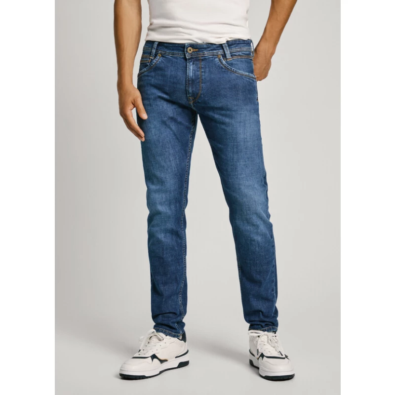 Pepe Jeans Tapered Fit Spike Παντελόνι Ανδρικό PM207391DU6-000 Μπλε