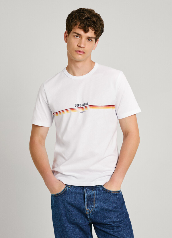 Pepe Jeans Adur Ανδρικό T-shirt PM509427-800 Λευκό