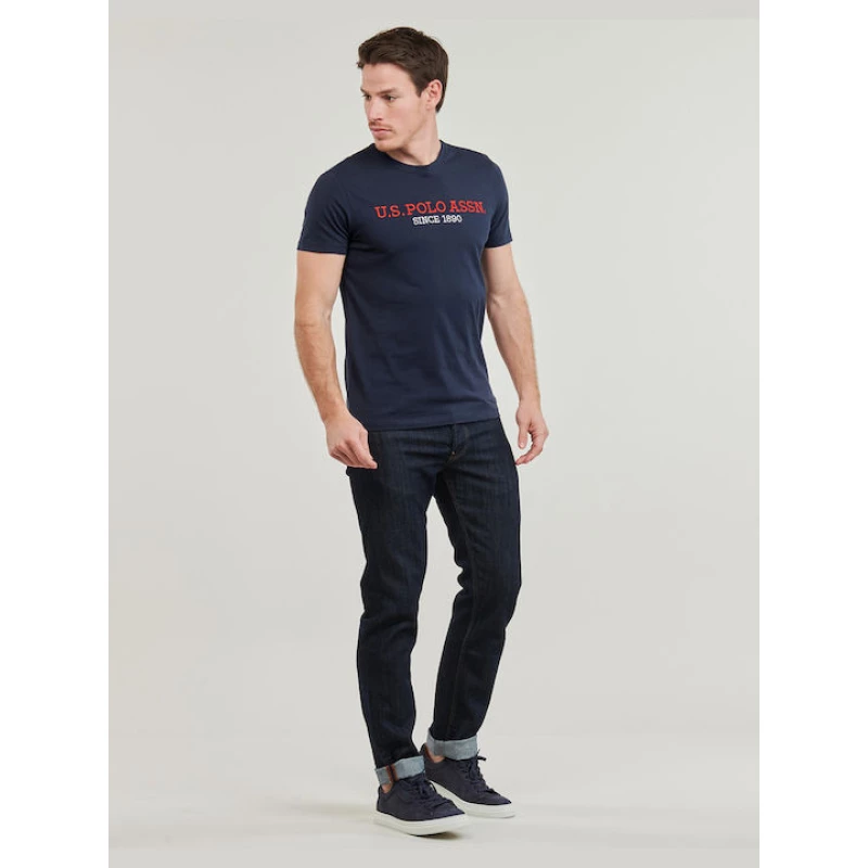 U.S. Polo Assn. Ανδρικό T-shirt Mick με Στάμπα 6736049351-179 Μπλε