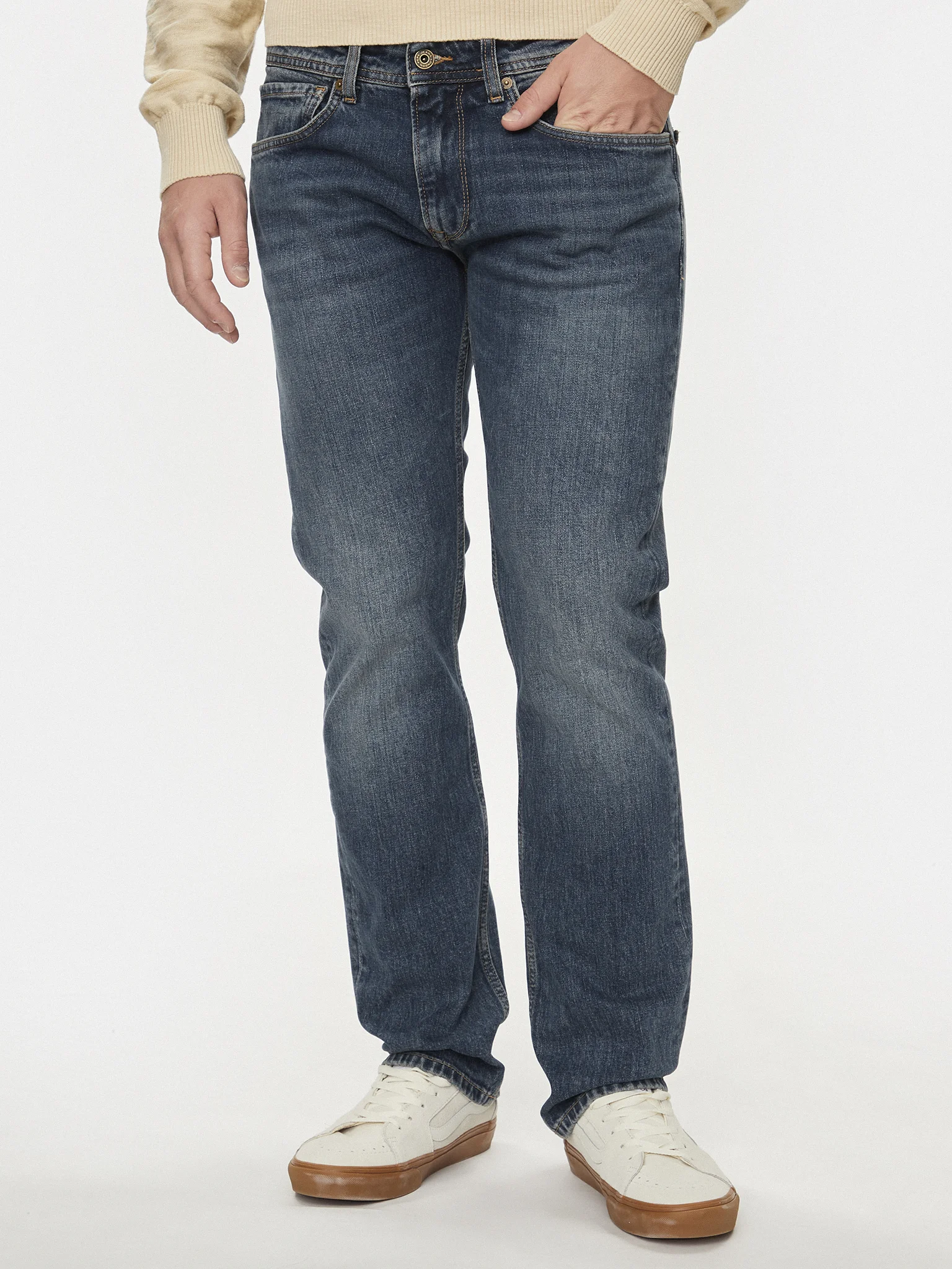 Pepe Jeans Straight Cash Παντελόνι Ανδρικό PM207393DU6-000 Μπλε