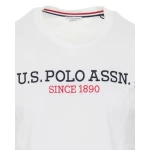 U.S. Polo Assn. Ανδρικό T-shirt Mick με Στάμπα 6736049351-100 Λευκό