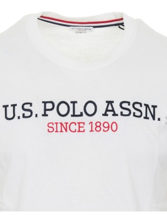 U.S. Polo Assn. Ανδρικό T-shirt Mick με Στάμπα 6736049351-100 Λευκό