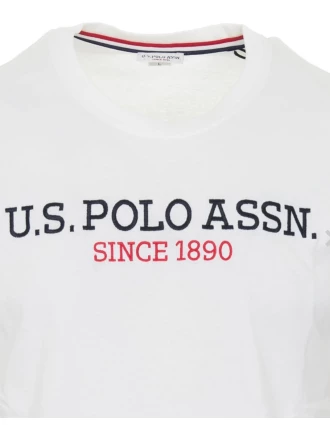 U.S. Polo Assn. Ανδρικό T-shirt Mick με Στάμπα 6736049351-100 Λευκό