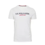 U.S. Polo Assn. Ανδρικό T-shirt Mick με Στάμπα 6736049351-100 Λευκό