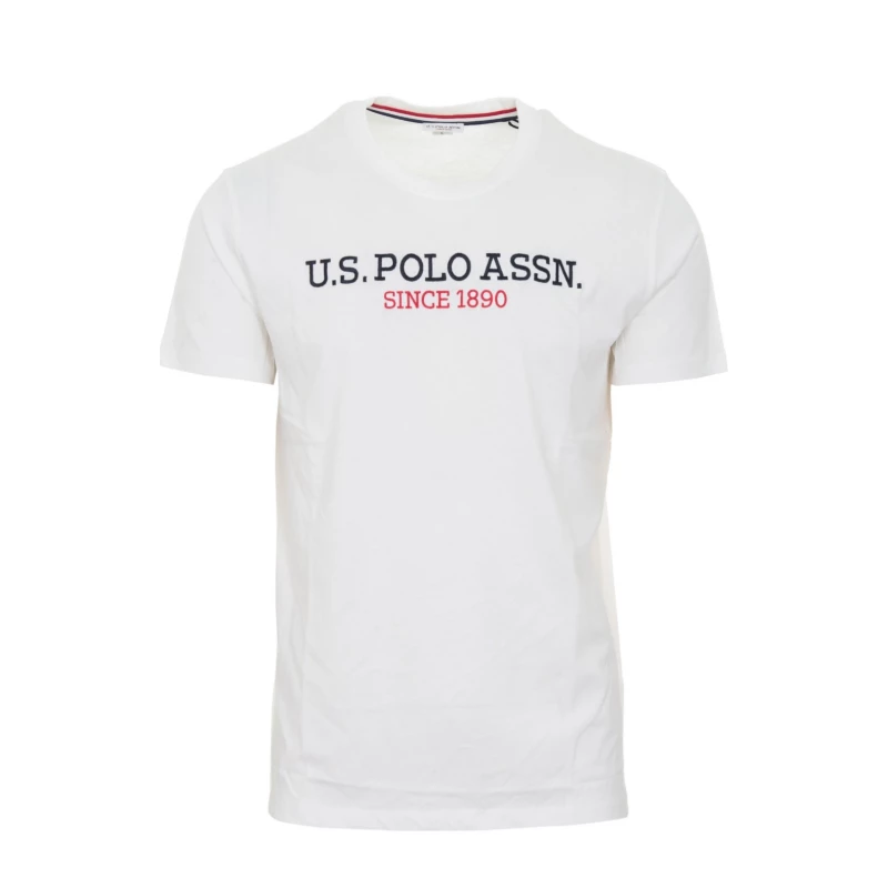 U.S. Polo Assn. Ανδρικό T-shirt Mick με Στάμπα 6736049351-100 Λευκό