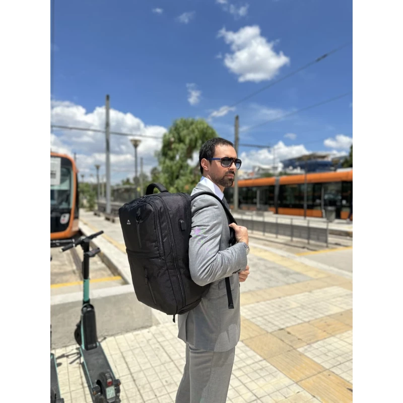 Σακίδιο πλάτης 40L Travel 17” Matein 1197 μαύρο