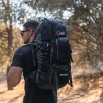 αδιάβροχο Daypack 60L Camping 1488 μαύρο