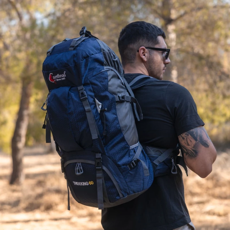 αδιάβροχο Daypack 60L Camping 1488 Σκούρο μπλε