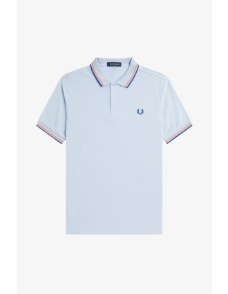 Fred Perry Ανδρική Μπλούζα Twin Tipped Polo M3600-V20 Σιέλ