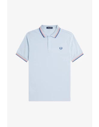 Fred Perry Ανδρική Μπλούζα Twin Tipped Polo M3600-V20 Σιέλ