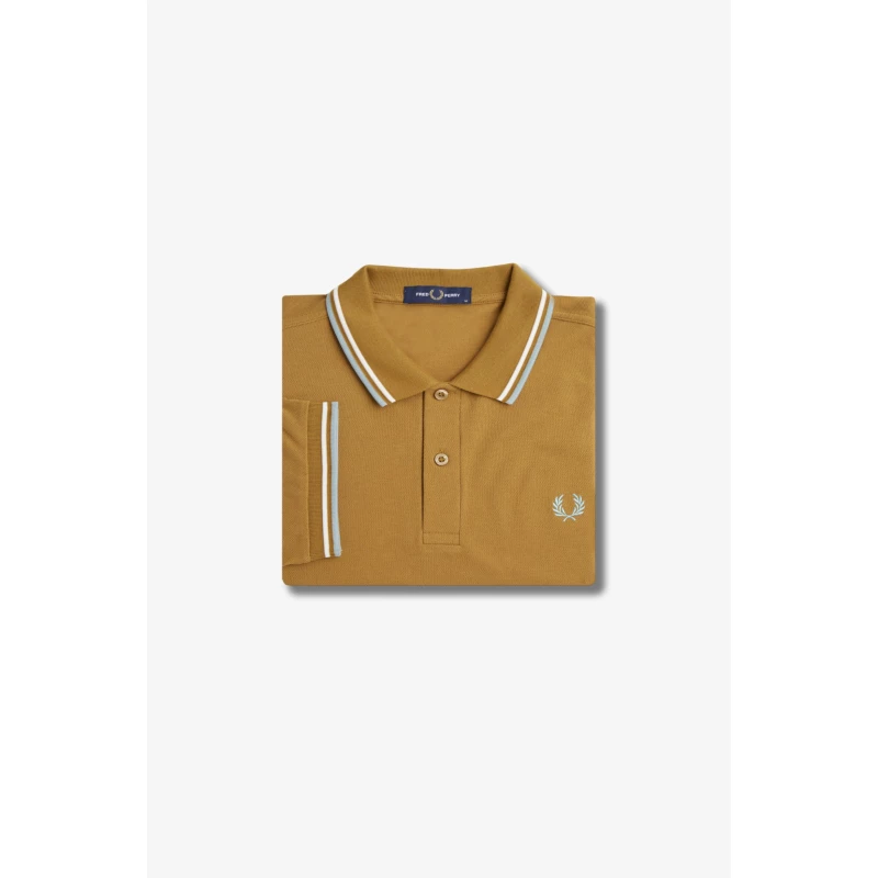 Fred Perry Ανδρική Μπλούζα Twin Tipped Polo M3600-V23 Μουσταρδί