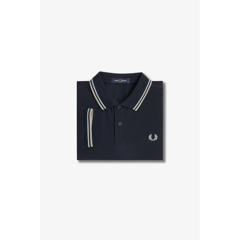 Fred Perry Ανδρική Μπλούζα Twin Tipped Polo M3600-V24 Μπλε