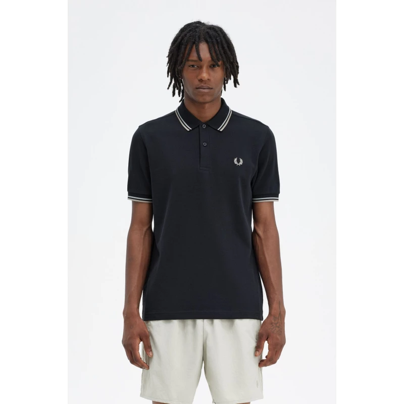 Fred Perry Ανδρική Μπλούζα Twin Tipped Polo M3600-V24 Μπλε