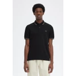 Fred Perry Ανδρική Μπλούζα Twin Tipped Polo M3600-V34 Μαύρο